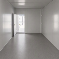 Maison conteneur préfabriquée à 3 étages, dortoir modulaire, escaliers extérieurs, rampes, bureau préfabriqué