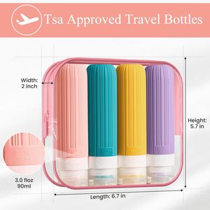 Silicone <b>Storage</b> Bottles Round Portable Injection Molded For <b>Toiletries</b> Bathroom Use Travel Size - Product Image 3