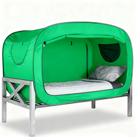 Tente de lit automatique à une couche pour trois saisons, personnalisée, pour 1 à 2 personnes, 190T, imperméable, en polyester, résistante aux UV, intérieur/extérieur
