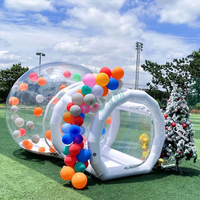 Maison à bulles gonflable AOYU, tente igloo transparente pour chambre d'hôtel, avec ballon pour jeux d'enfants