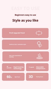 Lisseur à cheveux haute température, <span class=keywords><strong>fer</strong></span> plat à plaques larges pour traitement à la kératine, cheveux crépus, restaure les cheveux abîmés - Product Image 5