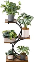 Support pour plantes en bois moderne à 3 niveaux Kit de jardinière pour intérieur/extérieur de haute qualité avec nouveau design robuste et revêtement en poudre