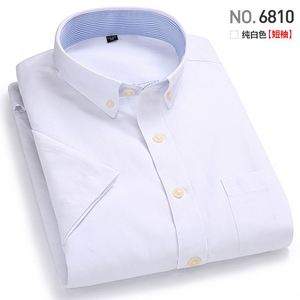 Camisa Oxford <span class=keywords><strong>de</strong></span> Manga Corta para Hombre, Verano 2025, Nueva, <span class=keywords><strong>Estilo</strong></span> Slim, Color Sólido, Algodón, <span class=keywords><strong>Juvenil</strong></span>, para Negocios - Product Image 6