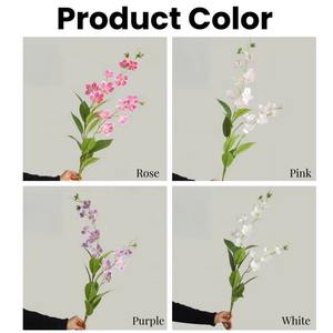 Alta calidad 2 tenedores tela de seda flores de jazmín artificiales <span class=keywords><strong>Malus</strong></span> <span class=keywords><strong>Spectabilis</strong></span> para decoración de boda fiesta hogar centro de mesa - Product Image 3