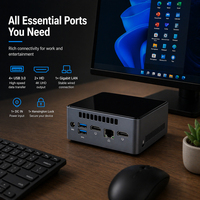 Qotom Mini PC Usine NUC Barebone Serveur Maison Bureau Minipc Ordinateur de Bureau Compact