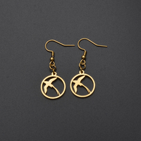 Boucles d'oreilles clous pour femme en acier inoxydable, motif cartes de la Guadeloupe, de la Réunion, de la Martinique, de la Guyane française et d'Antigua, bijoux pour mère # 533962