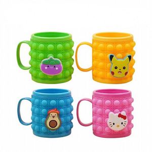 Nouvelle Bouteille d'Eau Anti-Stress 2022 pour Enfants, Mignonne, en Silicone, avec Bulles à Presser, Popper Fidget, Populaire, avec Poignée - Product Image 1