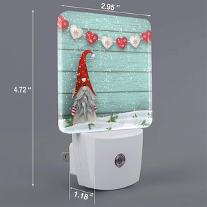 Noël LED veilleuse automatique crépuscule à l'aube capteur veilleuses brancher mur bébé enfants 3D acrylique lampe pour chambres - Product Image 2