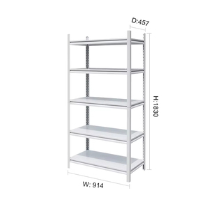 Steel <strong>Shelves</strong> Double Sided 5 Layer Warehouse Lightweight Duty <strong>Storage</strong> Racks Boltless Rivet Shelving for Bedroom - Product Image 4