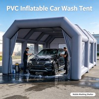 Grande tente publicitaire gonflable personnalisée en PVC, stand multi-chambres avec fenêtres transparentes pour expositions et événements