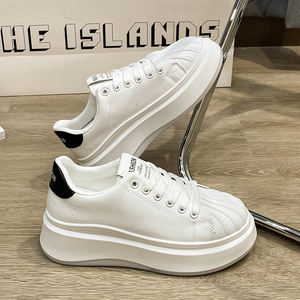 Shell Toe kleine weiße Schuhe Damen Plattform besohlte neue vielseitige lässige Turnschuhe erhöhte Turnschuhe - Product Image 5