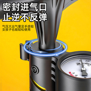 Niu Xiang Manual Air Pump 160Psi High Pressure Gauge Bicycle Motorcycle Use - Product Image 4