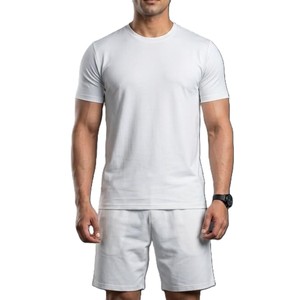 Ensemble d'été sans manches pour homme, tenue de sport, t-shirt à manches courtes et short, ensemble deux pièces, mode décontractée, vêtements d'été, ensembles de t-shirts - Product Image 1