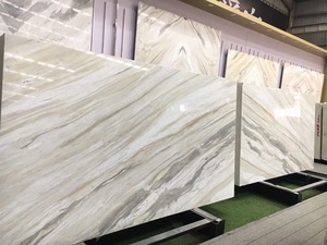 Carreaux de mur et de sol en marbre blanc YDSTONE Earl White Marble Gold Volakas pour la décoration intérieure, pour la salle à manger, la cuisine, l'extérieur, l'intérieur, y compris les escaliers - Product Image 2