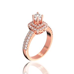 Everyday Wear High Quality New Women's Diamond 18K Solid Gold Viet Nam Natural Diamond <b>Ring</b> 4.5 mm D/VVS2 - Product Image 4