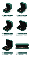 Boîte d'emballage de bijoux de luxe faits à la main en gros pour bague, bracelet, collier avec logo personnalisé, en cuir PU et insert en velours