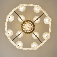 Lustre moderne de luxe en acier inoxydable et acrylique DUOMEIJU, lampe de décoration pour la maison et le bureau, luminaire suspendu au plafond à LED, Ra90