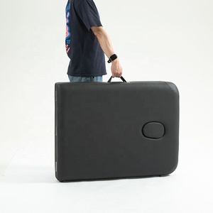 <span class=keywords><strong>Table</strong></span> <span class=keywords><strong>de</strong></span> <span class=keywords><strong>massage</strong></span> pliable en aluminium, directement <span class=keywords><strong>de</strong></span> l'usine, avec éponge haute densité, pieds réglables noirs, personnalisable pour les hôtels et les salles <span class=keywords><strong>de</strong></span> sport - Product Image 2