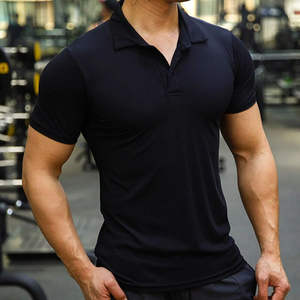 Personnalisable Concevez Votre Propre Logo À Manches Courtes Revers Blanc Couleur Unie Spandex Sports Polo De Golf Pour Hommes - Product Image 2