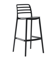 Tabouret de salle à manger en plastique, chaise d'extérieur, tabouret de bar, mobilier