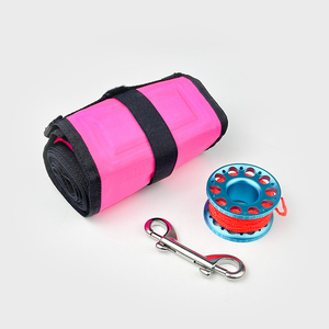 DiveDIY Bouée de signalisation gonflable rose de 1,8 m (6 pieds) avec enrouleur en aluminium de 15 m pour la plongée libre et la plongée sous-marine - Product Image 2