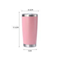 Cadeau de Noël : Gobelet isotherme en acier inoxydable de 20 oz, réutilisable, pour la maison, les voyages, la voiture, le bureau, personnalisable en gros