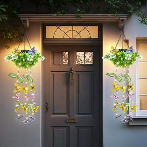 Plante artificielle <span class=keywords><strong>d</strong></span>'extérieur, lampe solaire en forme <span class=keywords><strong>de</strong></span> papillon, lierre, imperméable, plante suspendue, <span class=keywords><strong>d</strong></span>écoration <span class=keywords><strong>de</strong></span> jardin, lumière <span class=keywords><strong>d</strong></span>écorative <span class=keywords><strong>de</strong></span> balcon - Product Image 5