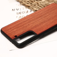 Étui de téléphone tendance en bois TPU antichoc pour Samsung S22plus S22 Pro S20
