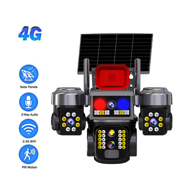 Wireless 4G LTE Cellular Security Camera with Solar Panel No WiFi Needed with 24/7 Recording for Farm/Rural Area