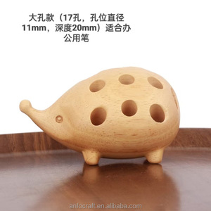 Hedgehog Wooden Pen Cup Pencil <strong>Holder</strong> for Desk Decor Organizer Creative Home Tabletop Ornament <strong>Lovely</strong> Gift Wooden Storage - Product Image 3