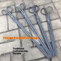Pince à déchets vintage à bouche plate allongée, forgée, pour l'assainissement et l'usage domestique, outil en fer durable