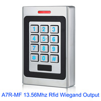 Lecteur de contrôle d'accès RFID en alliage de zinc résistant aux chocs et étanche IP67, clavier intégré, sonnette intégrée, sortie Wiegand 10-24V DC