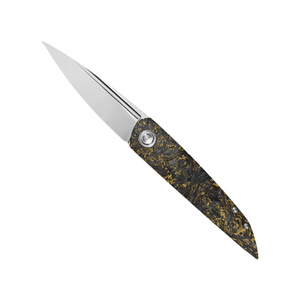 [Diseño Independiente] Cuchillo Plegable Gedao de Fibra de Carbono con Lámina Dorada, Cuchillo Plegable de Acero VG10 para Exteriores, Cuchillo para Frutas y Camping - Product Image 1