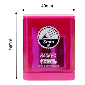 BAOKE-afiladores de lápices de plástico con 2 agujeros, manual para Proveedores de arte/Estudiante/escuela/papelería, 1 ud. - Product Image 4