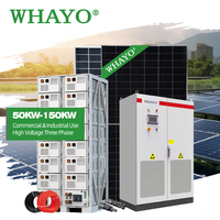 Système solaire hybride commercial Whayo complet 80 kW 100 kW 120 kW triphasé avec contrôleur MPPT et batterie lithium-ion