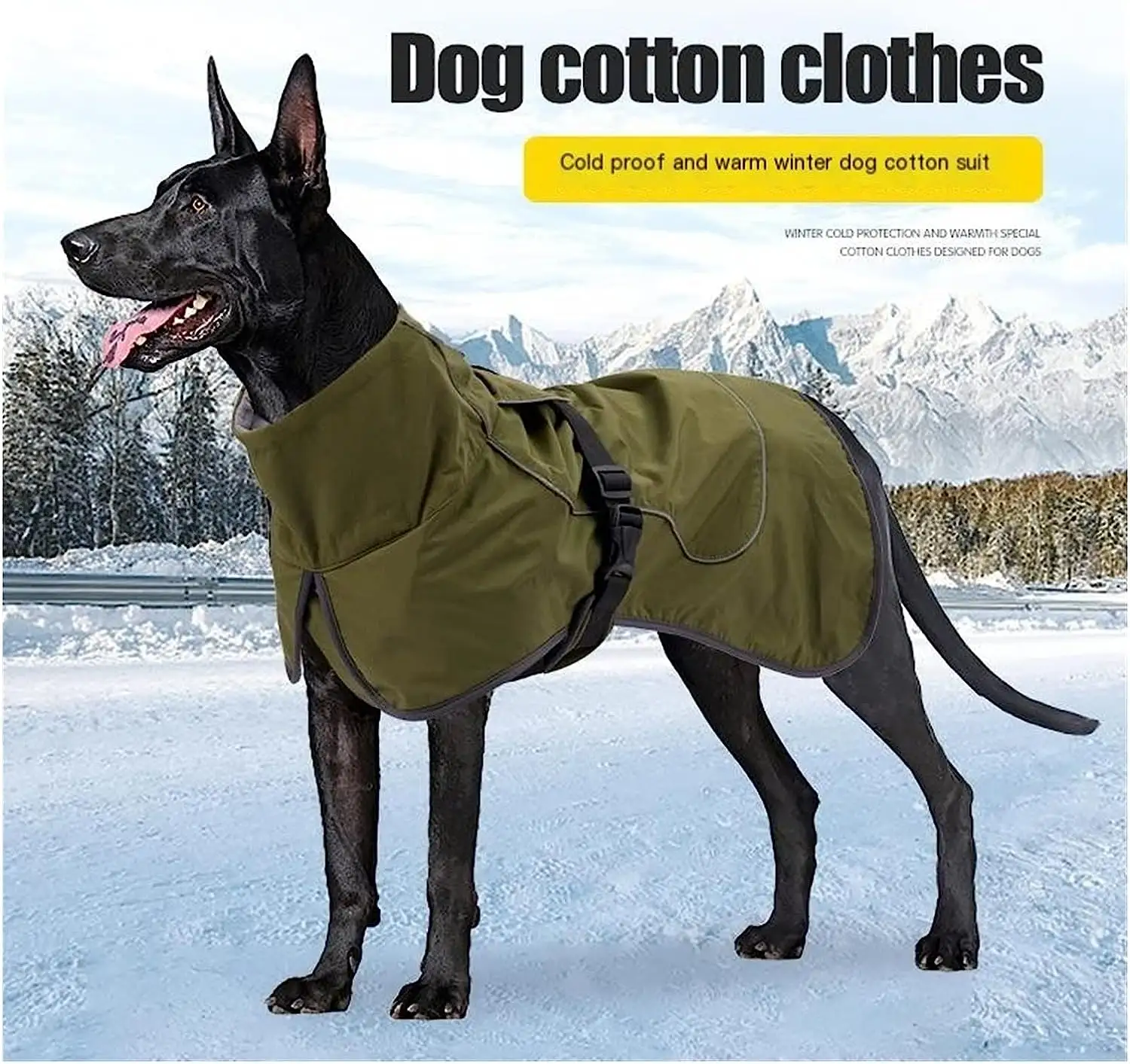 कुत्ते कोट गर्म जैकेट निविड़ अंधकार रेनकोट सर्दियों कुत्ते जैकेट के साथ पालतू जानवर के दोहन के लिए चिंतनशील पट्टा कपास अस्तर कोट कपड़े पालतू