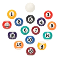 16PCS Résine Écologique Mini 2.5CM Enfants Billard Ball Toy Billard Table Accesssorys