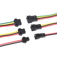 Kabel Daya LED Baru Arus Rendah Berlapis Timah SM-2P 2-Kawat Male-Female Isolasi PVC Panjang 150mm untuk Aplikasi Elektronik