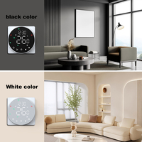 Thermostat intelligent sans fil Tuya pour ventilo-convecteur OEM, thermostat numérique intelligent pour ventilo-convecteur à plancher chauffant, télécommande