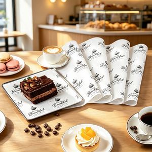 Papel de Envoltura Antigrasa Personalizado de Grado Alimenticio, Desechable, Biodegradable y Ecológico para Empacar Alimentos como Pollo, Pasteles y Bocadillos - Product Image 3