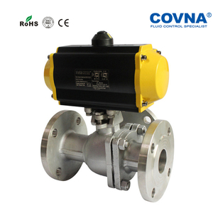 COVNA Commande Urgente Vanne à boisseau sphérique à simple action 3 voies, actionnée par air, DN50 à brides HK55-TF, Vanne à boisseau sphérique pneumatique - Product Image 2