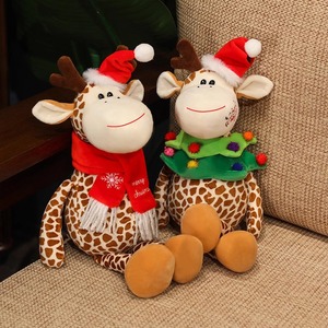 Kinqee Custom Soft Toy Safari Jungle Animal Christmas <strong>Giraffe</strong> Stuffed Animal Plush Christmas <strong>Gift</strong> - Product Image 2