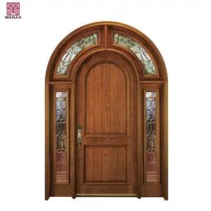 La porta dell'arco di personalizzazione della fabbrica di HISENG progetta la porta di vetro di legno