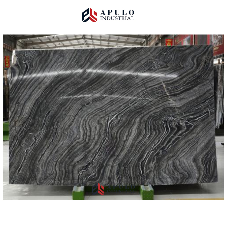 Natural Stones Italian Ancient Wood Grain Marble Stone Floor Tile Zebra Silver Wave Kenya Black Marble Tiles Natural Stones