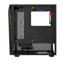 Panneau avant en fibre de carbone en vrac avec refroidisseur d'alimentation RGB de luxe blanc pour boîtier PC de gaming