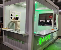 Quick-Assemble10ft wadah kemasan datar rumah ukuran kecil portabel batang kopi Modular