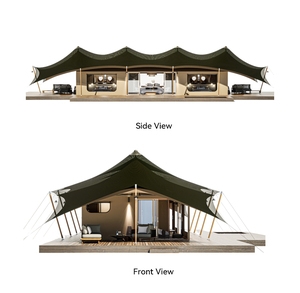 Tente de glamping imperméable <span class=keywords><strong>Paula</strong></span> 22,5x10m kaki PVDF 225 ㎡   Tente de safari de luxe 225 ㎡   Tente de safari de luxe <span class=keywords><strong>Paula</strong></span> - Product Image 2