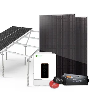 ระบบพลังงานแสงอาทิตย์แบบไฮบริด10KW ในบ้าน5000W ระบบพลังงานแสงอาทิตย์ใช้ในเชิงพาณิชย์