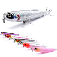 Leurre de pêche artificiel rigide Son Dog 8,8 cm/9 g avec billes grondantes et hameçons flottants pour la pêche au bar à gueule large - Vente en gros