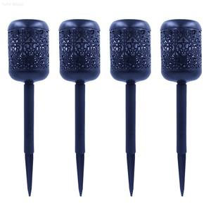 Lumière de canal LED solaire extérieure étanche IP65 avec télécommande, abat-jour en métal, lumière décorative de jardin paysager, lumière de flamme - Product Image 2